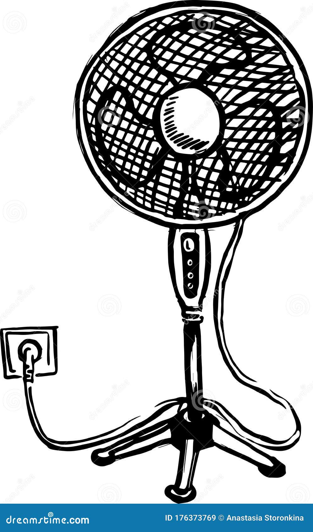Computer Part Fan Drawing Stock Illustration - Download Image Now -  Electric Fan, Computer Part, Drawing - Art Product - iStock