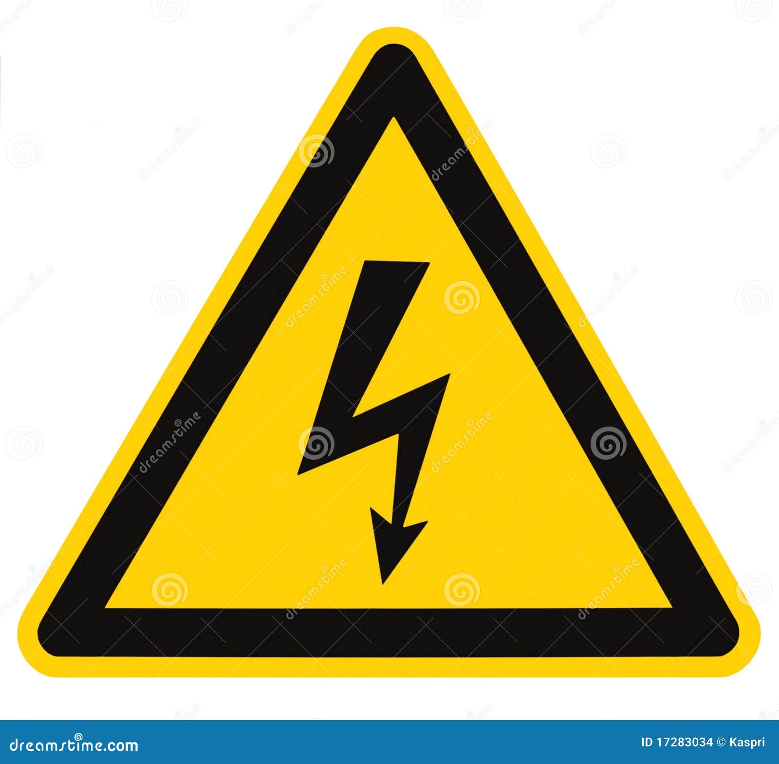 electrical hazard high voltage sign  macro