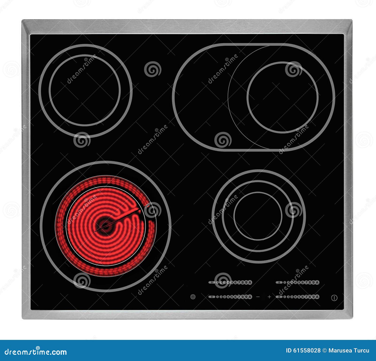 Electrical hob stock illustration. Illustration of oven 61558028