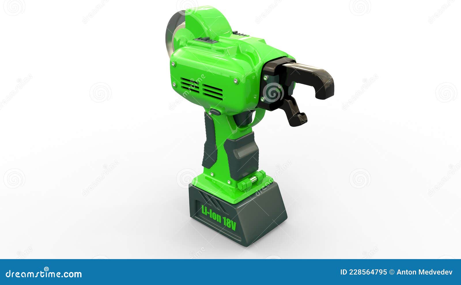 Electrical Iron Rod Wire Tier Tool Isolated Industrial 3D Rendering Stock Illustration