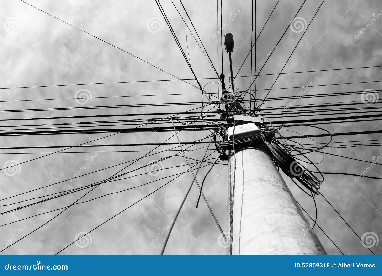 Electrical lines stock photo. Image of cable, danger 53859318