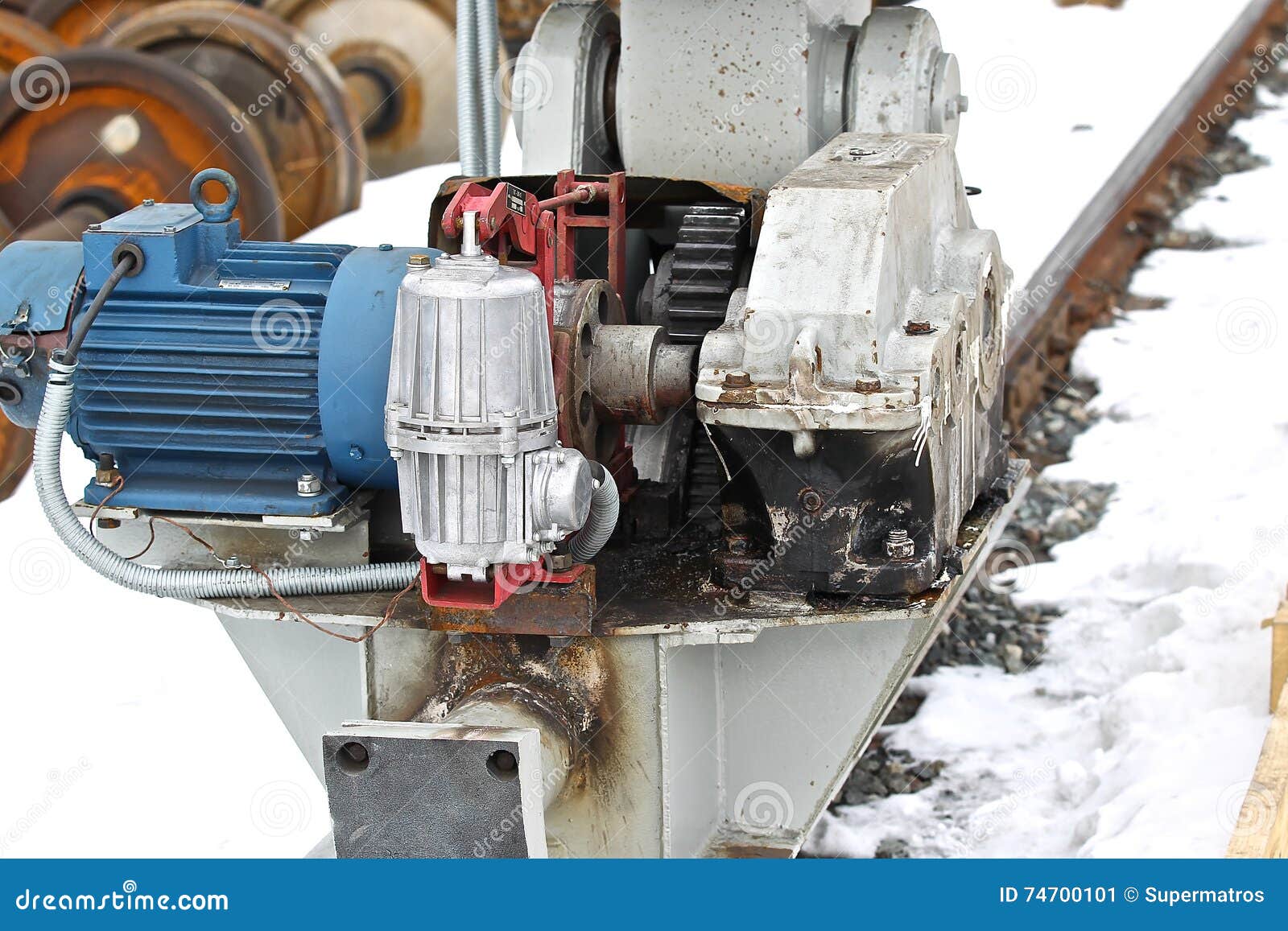 Electrical Mechanical Actuator Wheel Gantry Crane Stock Image Image