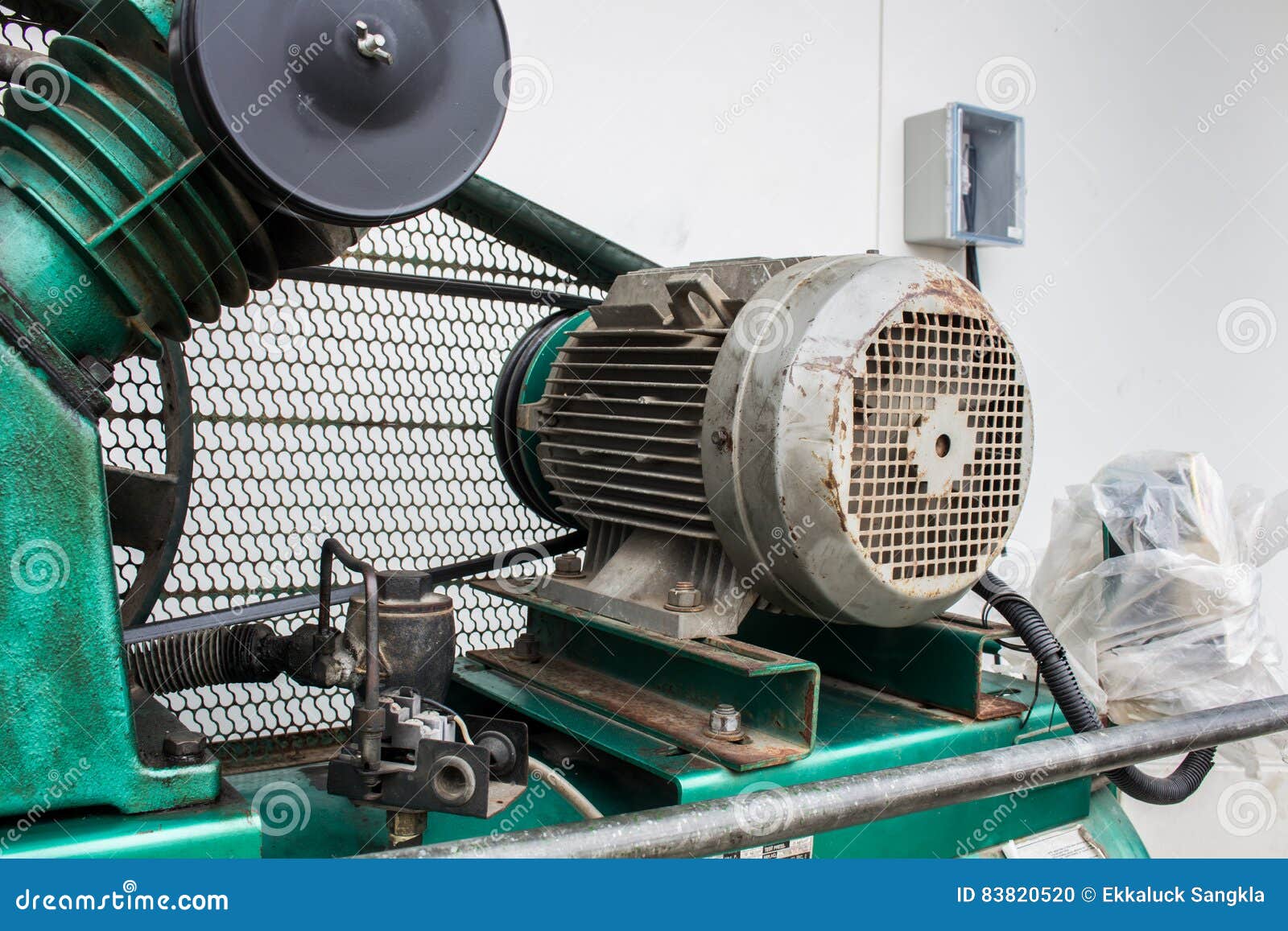 Air Compressor With Electrical Pipe Line, Air Duct And PVC Pipe