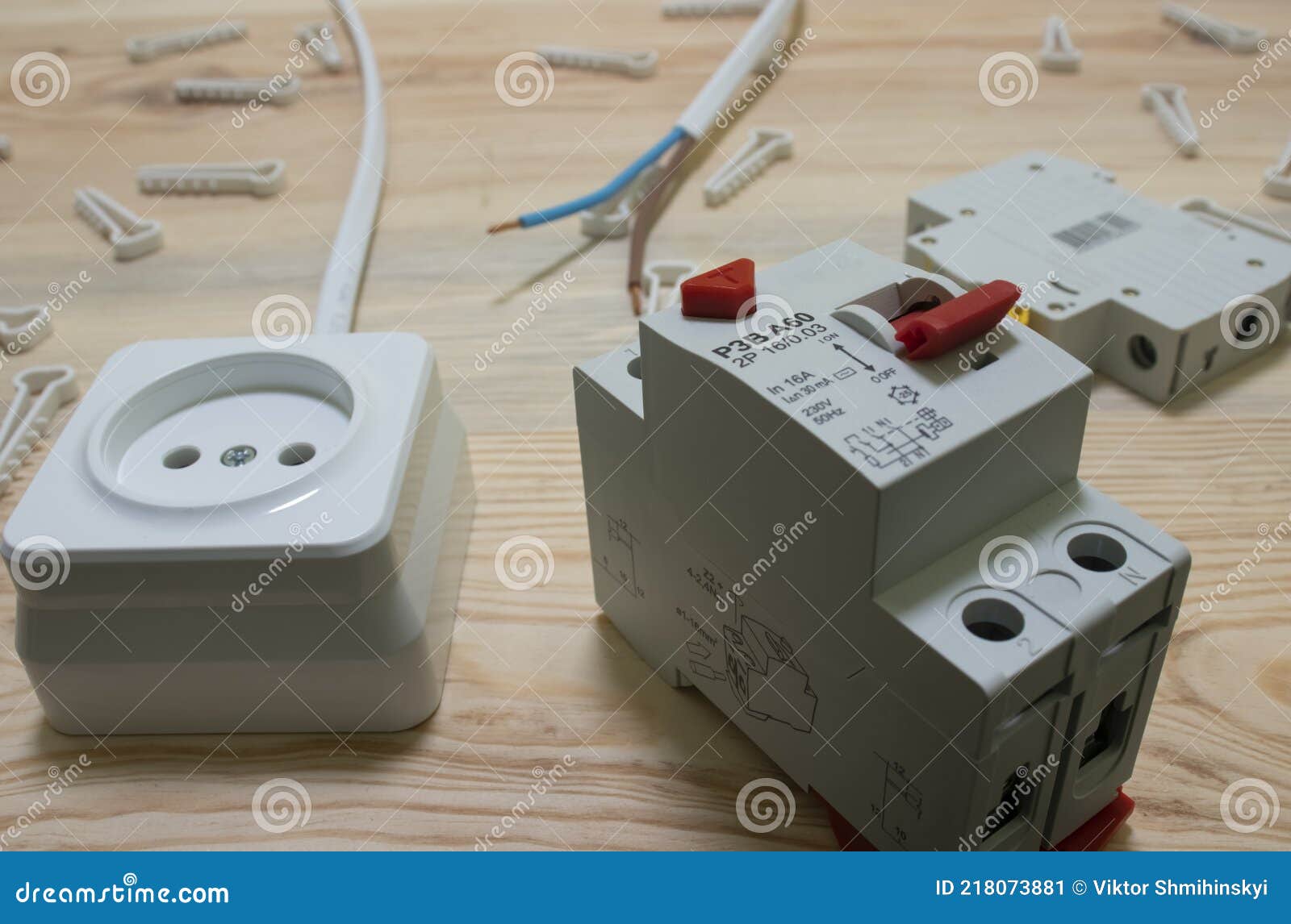 Electrical Outlet, Automatic Electrical Switch, Plastic Wire Fasteners