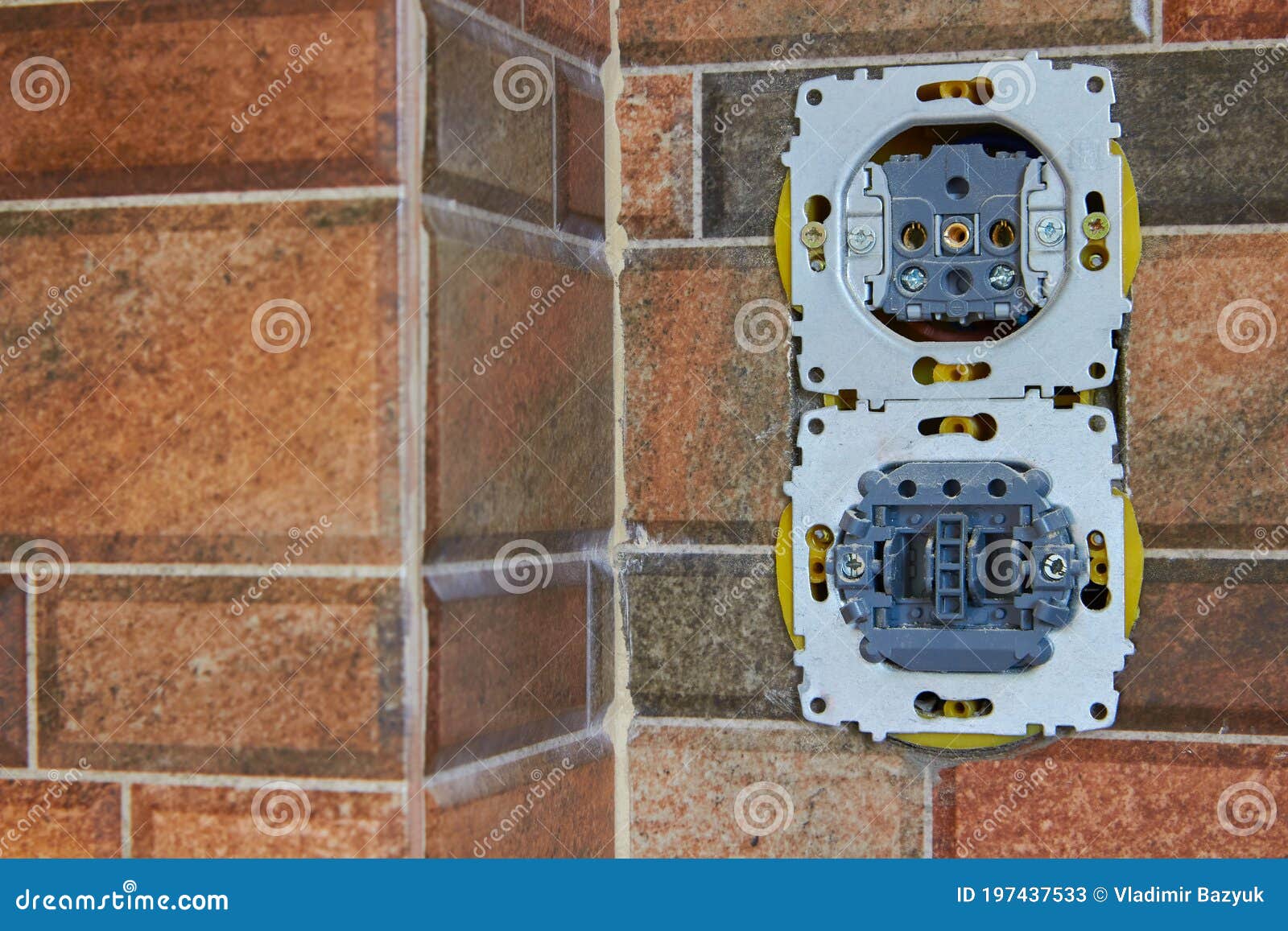 Electrical Outlet without Cover,double Electrical Outlet during