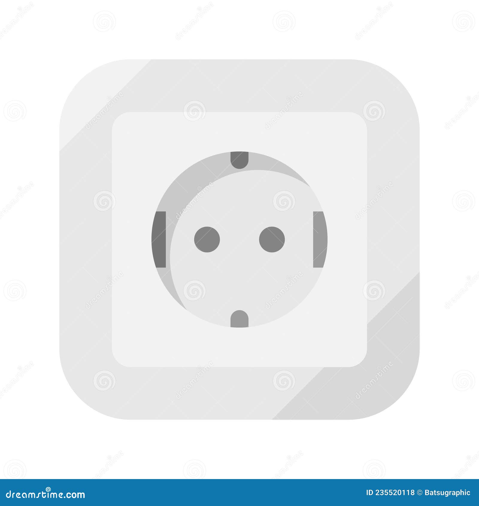 Electrical Outlet Flat Clipart Vector Illustration Stock Vector