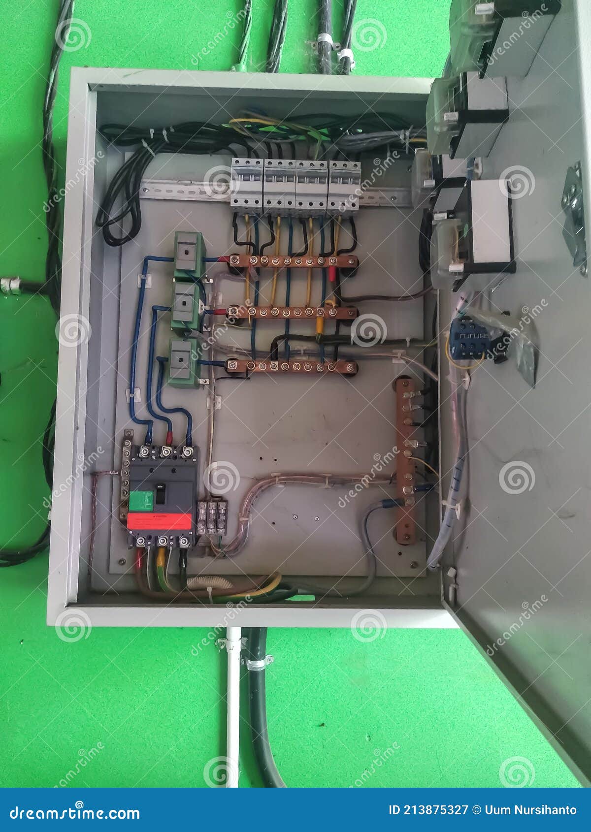 Electrical Panels Attached To the Brick Wall Stock Image Image of panels, brick 213875327