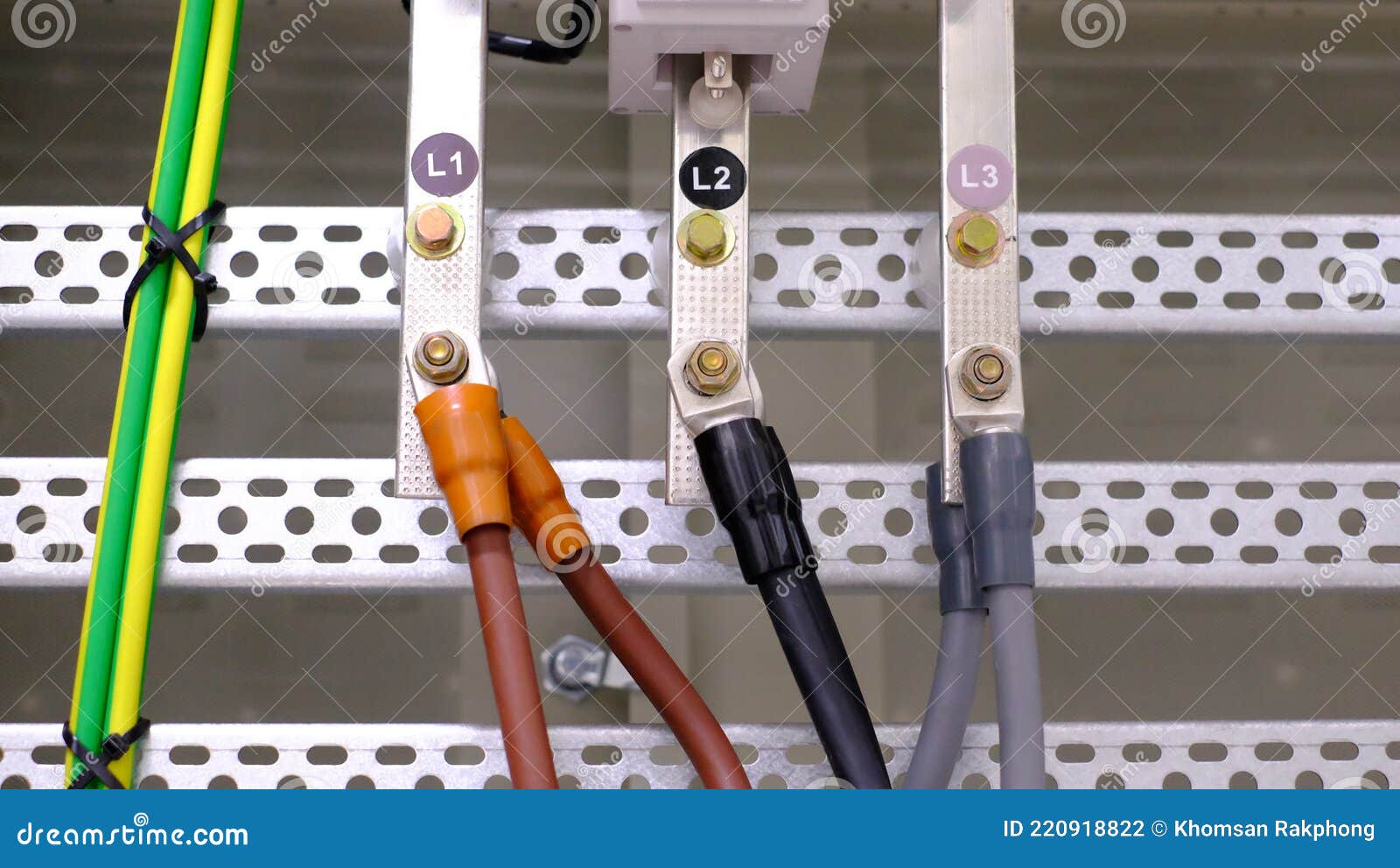 Electrical Part and Accessories in the Control Stock Photo