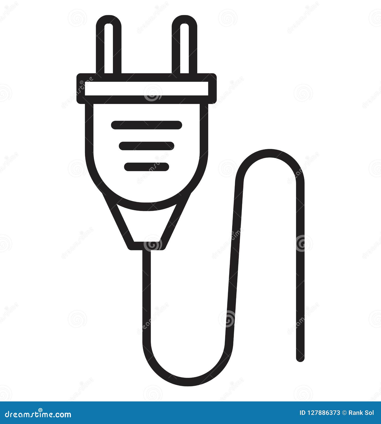 Electrical Plug, Plug Vector Icon Can Be Easily Modified or Edit Stock