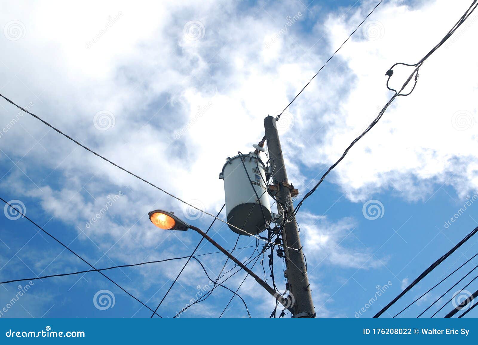 Electrical Post in Quezon City, Philippines Editorial Photography