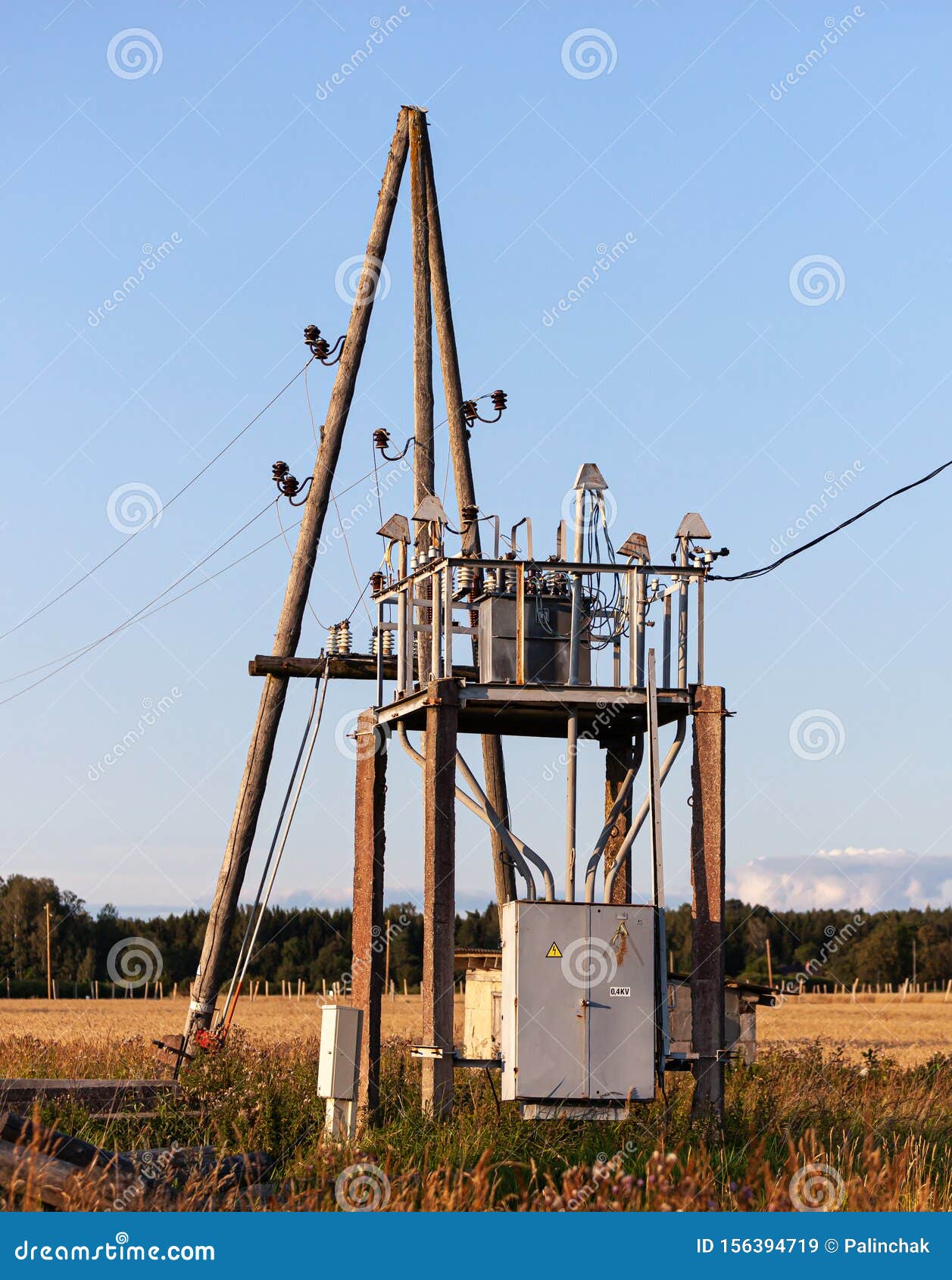 Electrical Post by the Road Stock Image Image of road, electricity