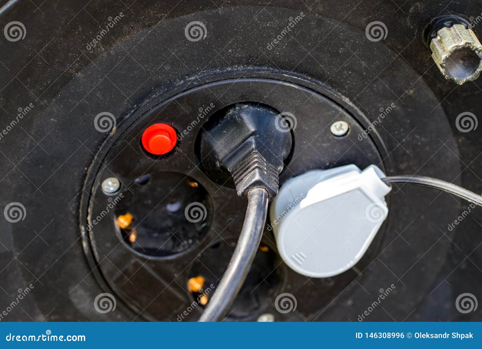 Electrical Power Extension Cable at the Repairs Stock Photo Image of