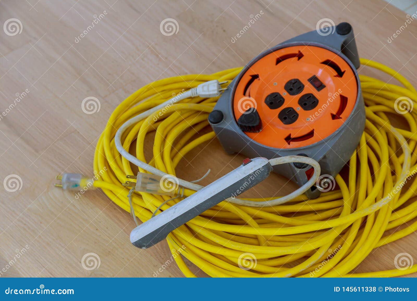 Electrical Power Extension Cable at the Repairs Stock Photo Image of