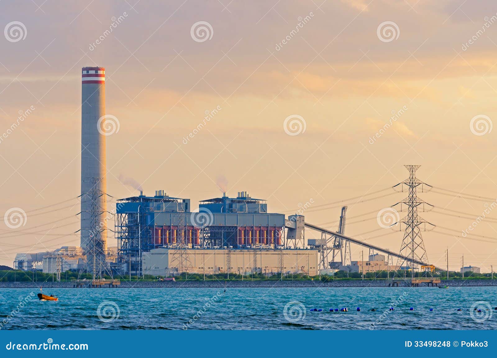 Electrical power plant stock photo. Image of nature, facility 33498248