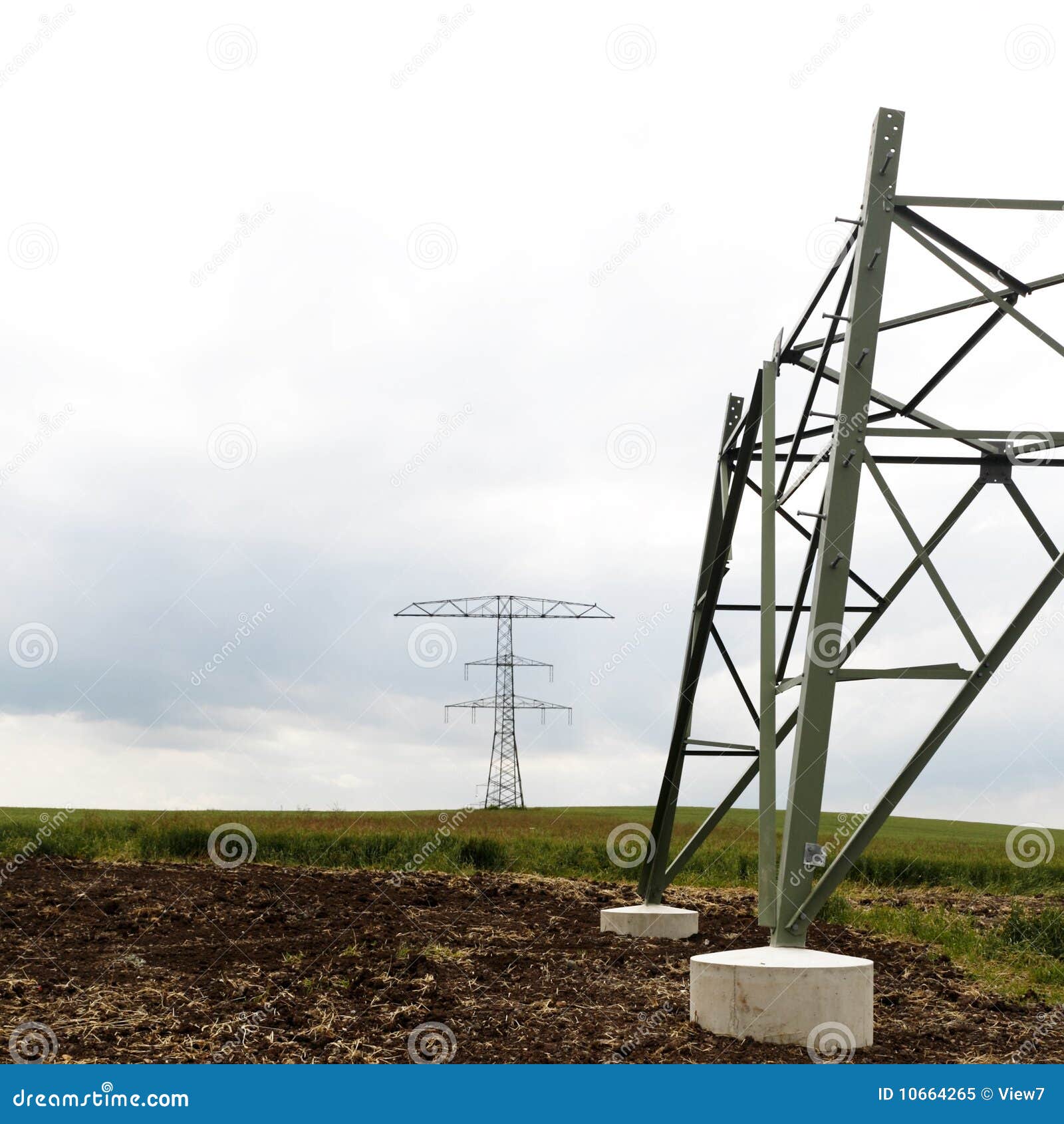 Electrical pylons stock image. Image of iron, finished 10664265