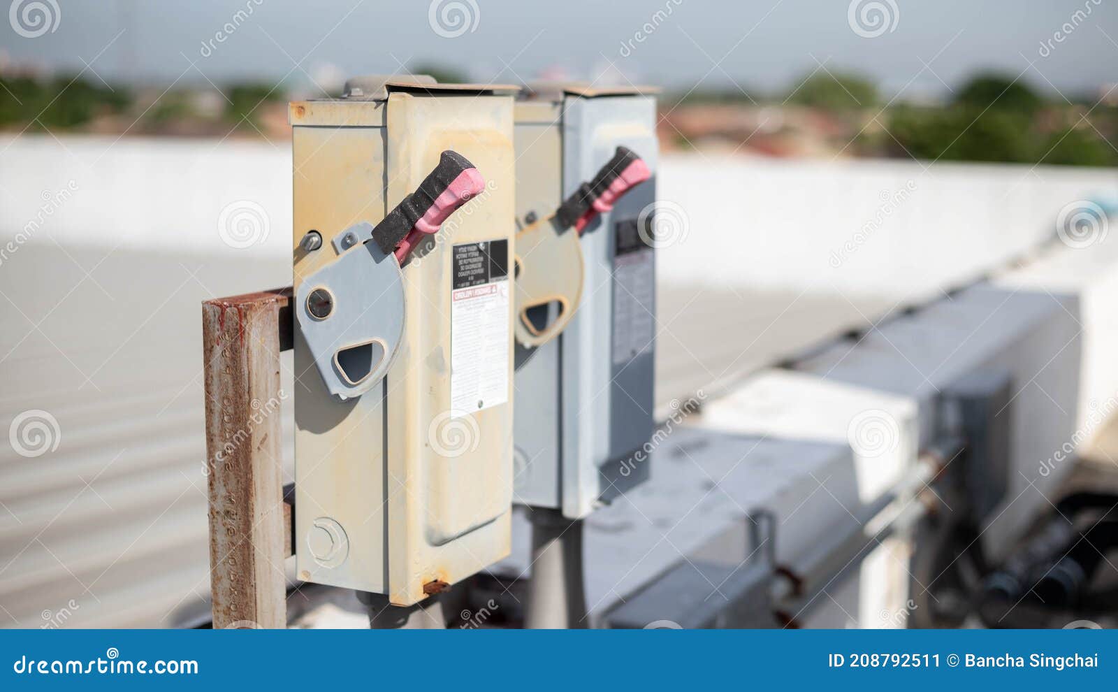 Electrical Safety Switch Box on Isolate Background.main Electrical