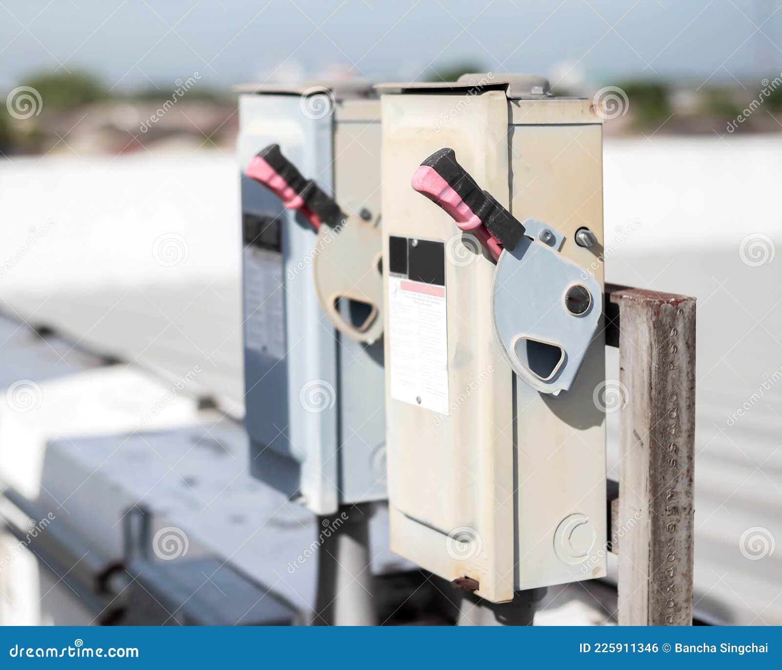 Electrical Safety Switch Box on Isolate Background.main Electrical