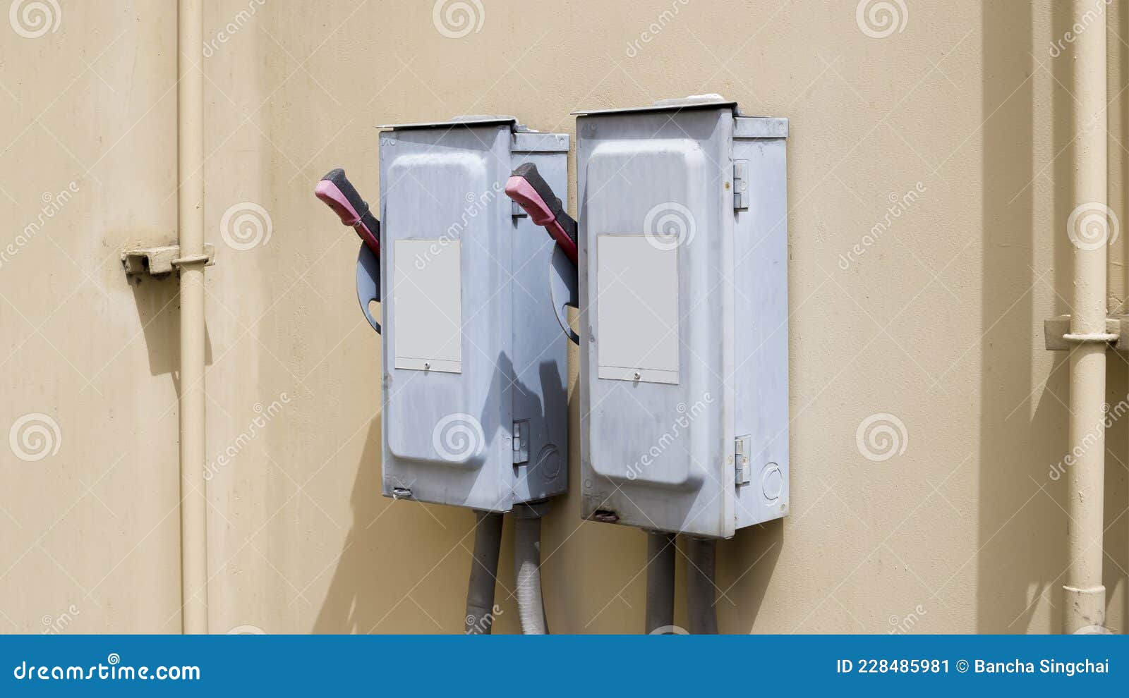 Electrical Safety Switch Box on Isolate Background.main Electrical
