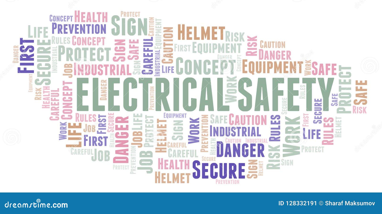 Electrical Safety Word Cloud. Stock Illustration Illustration of
