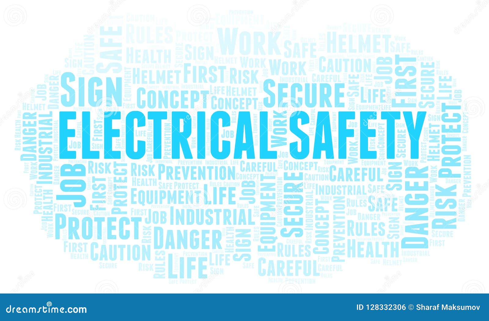 Electrical Safety Word Cloud. Stock Illustration Illustration of