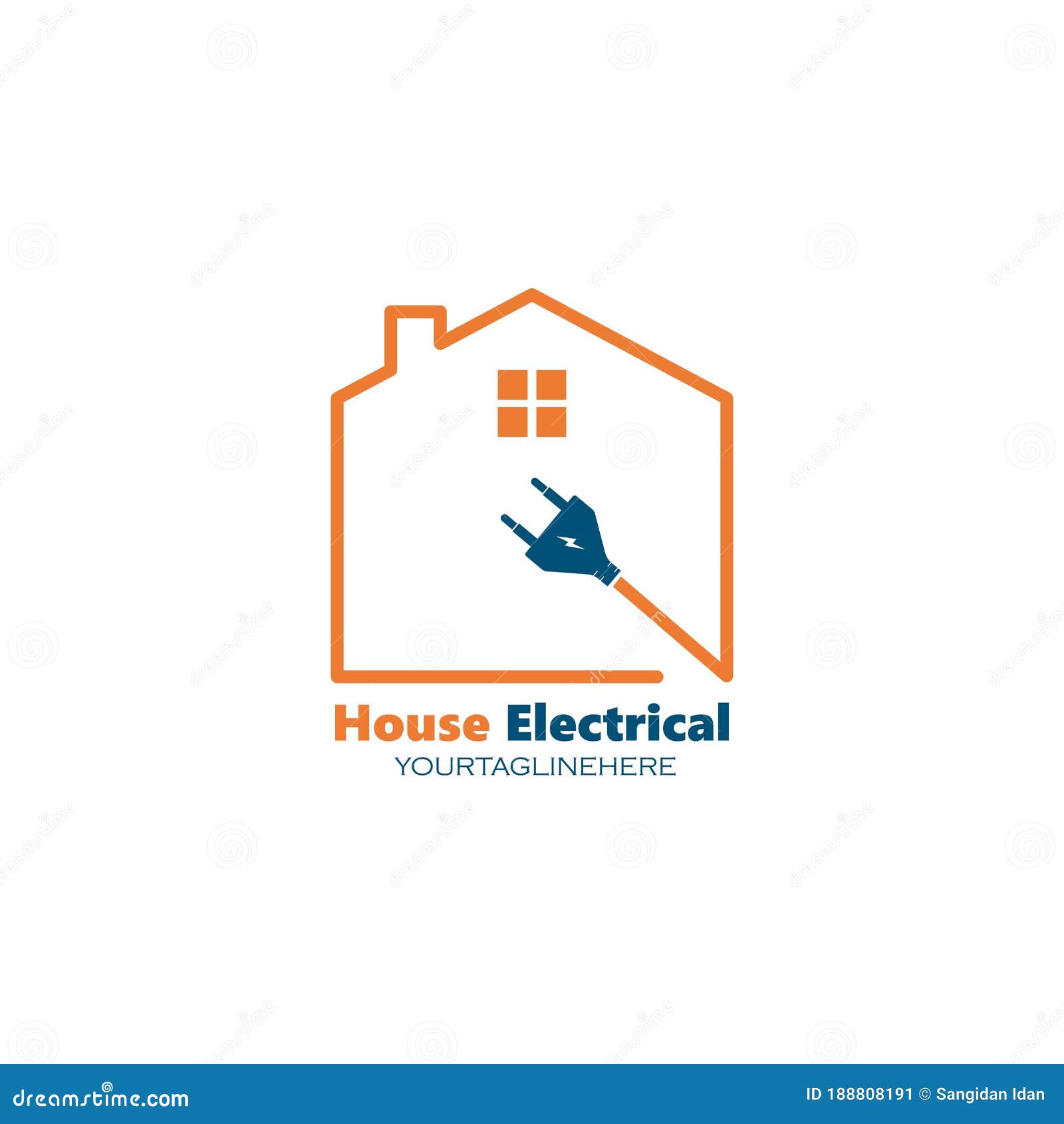 Electrical Service and Installation Logo Icon Vector Stock Vector