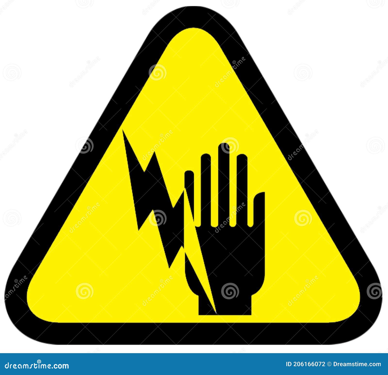 Electrical Shock Hazard Warning Sign Stock Illustration Illustration