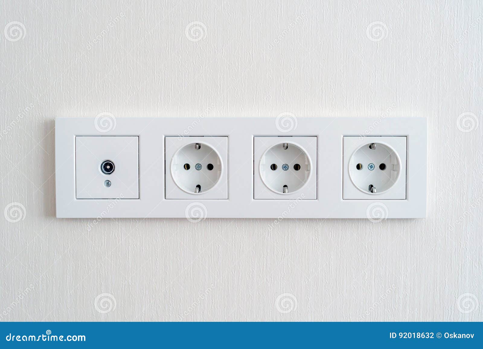 Electrical Sockets on a Wall Stock Photo Image of light, european