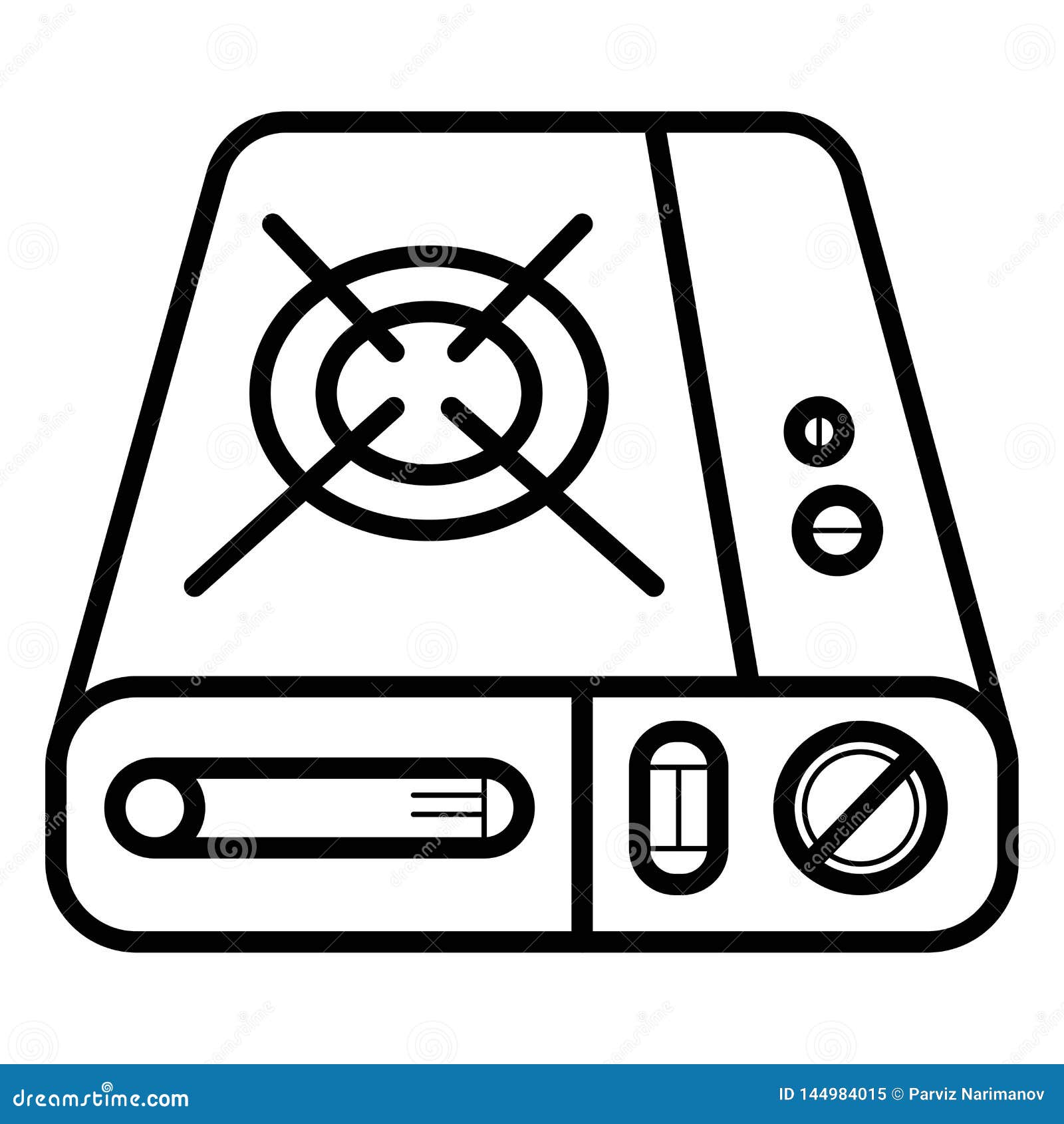 Electrical Stove Burner Vector Icon Stock Illustration Illustration