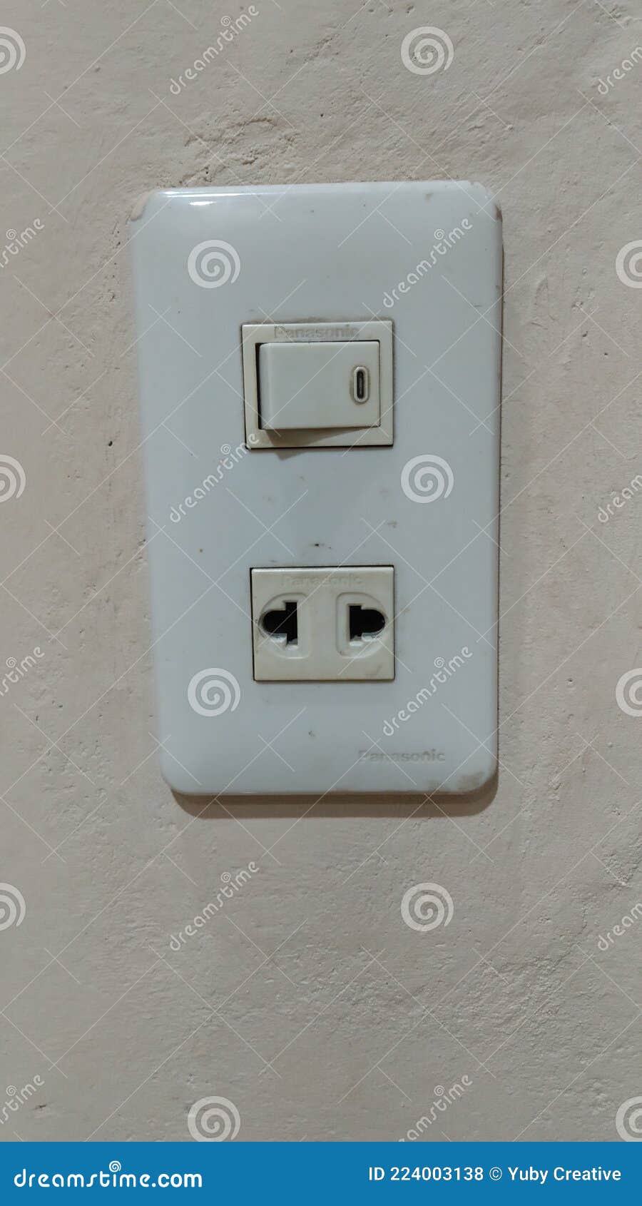 Electrical Switch on Concrete Wall Editorial Stock Photo Image of