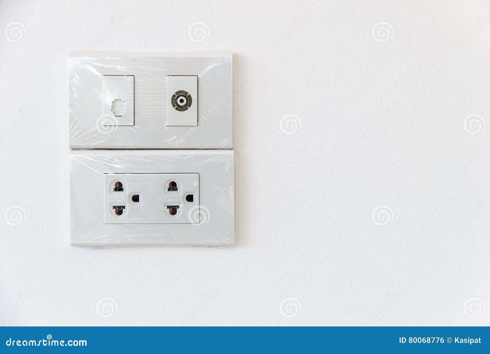 Electrical switch and plug stock photo. Image of plate 80068776