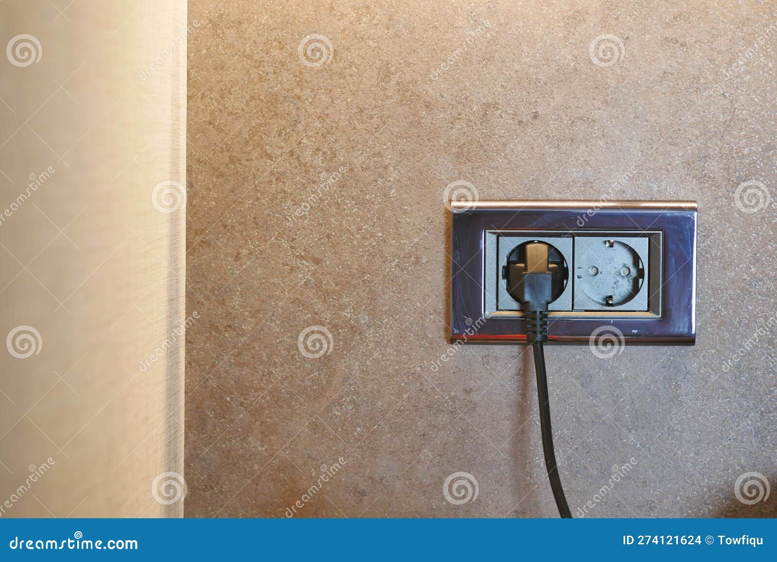 Electrical Switch and Plug on Table Stock Photo Image of electricity