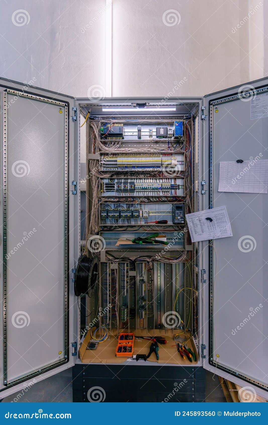 Electrical Switchgear Equipment in the Switchgear Stock Photo