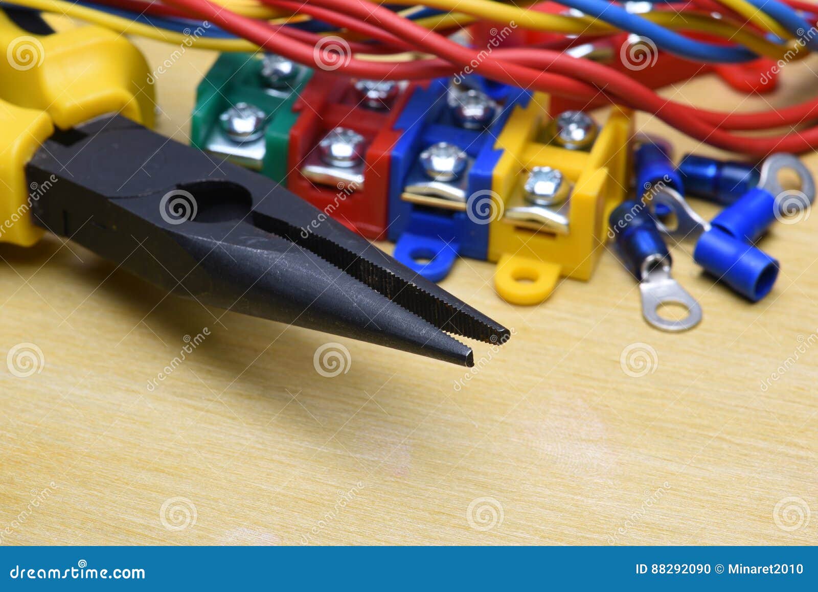 Electrical Tool and Cable on Metal Background Stock Photo Image of
