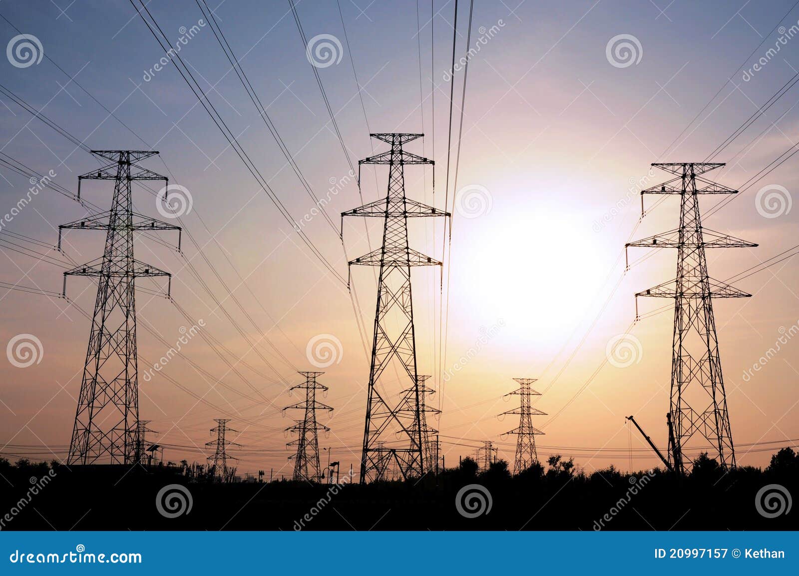 electrical transmission towers