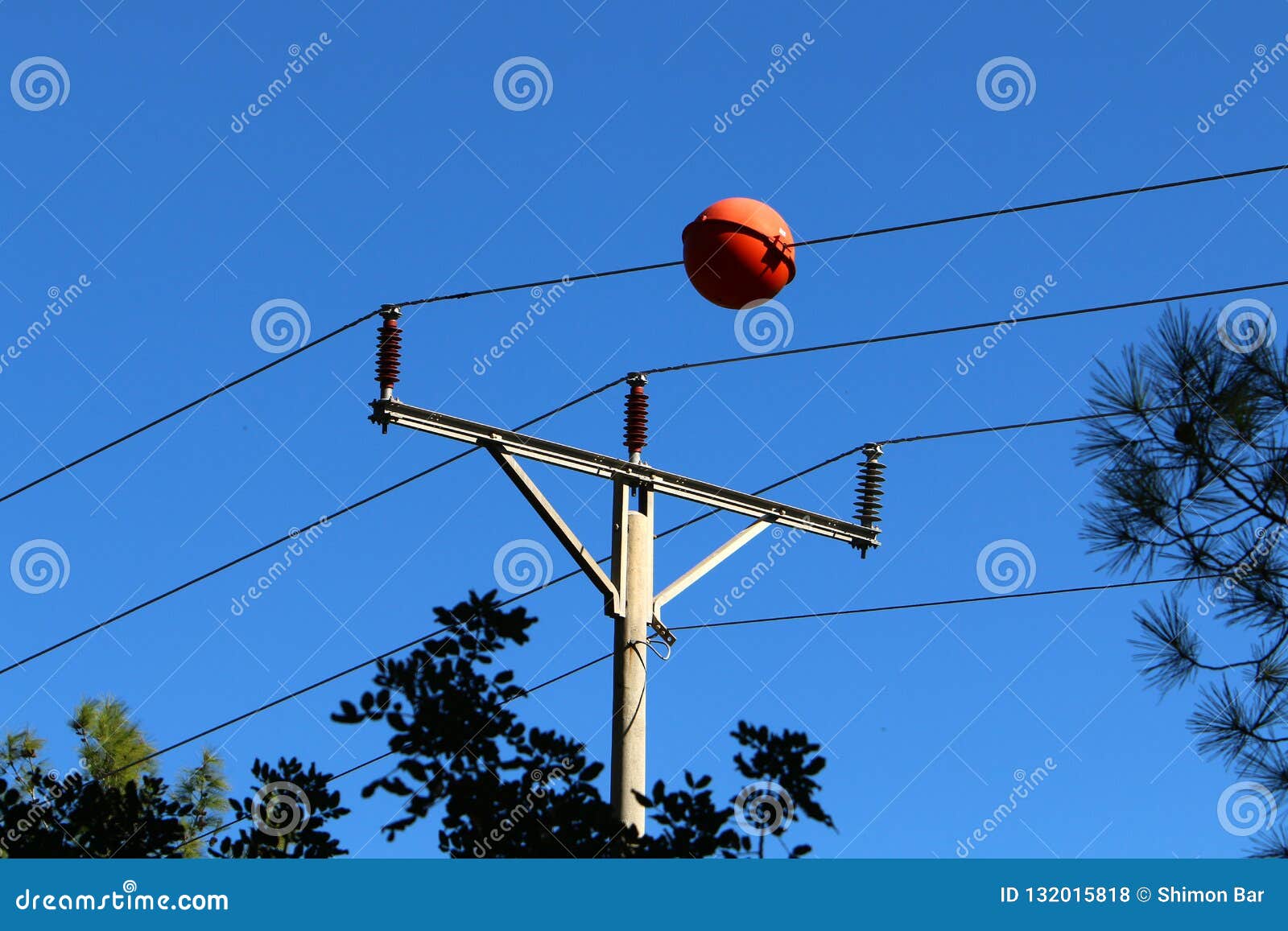 Power line wire stock photo. Image of clouds, wires 132015818