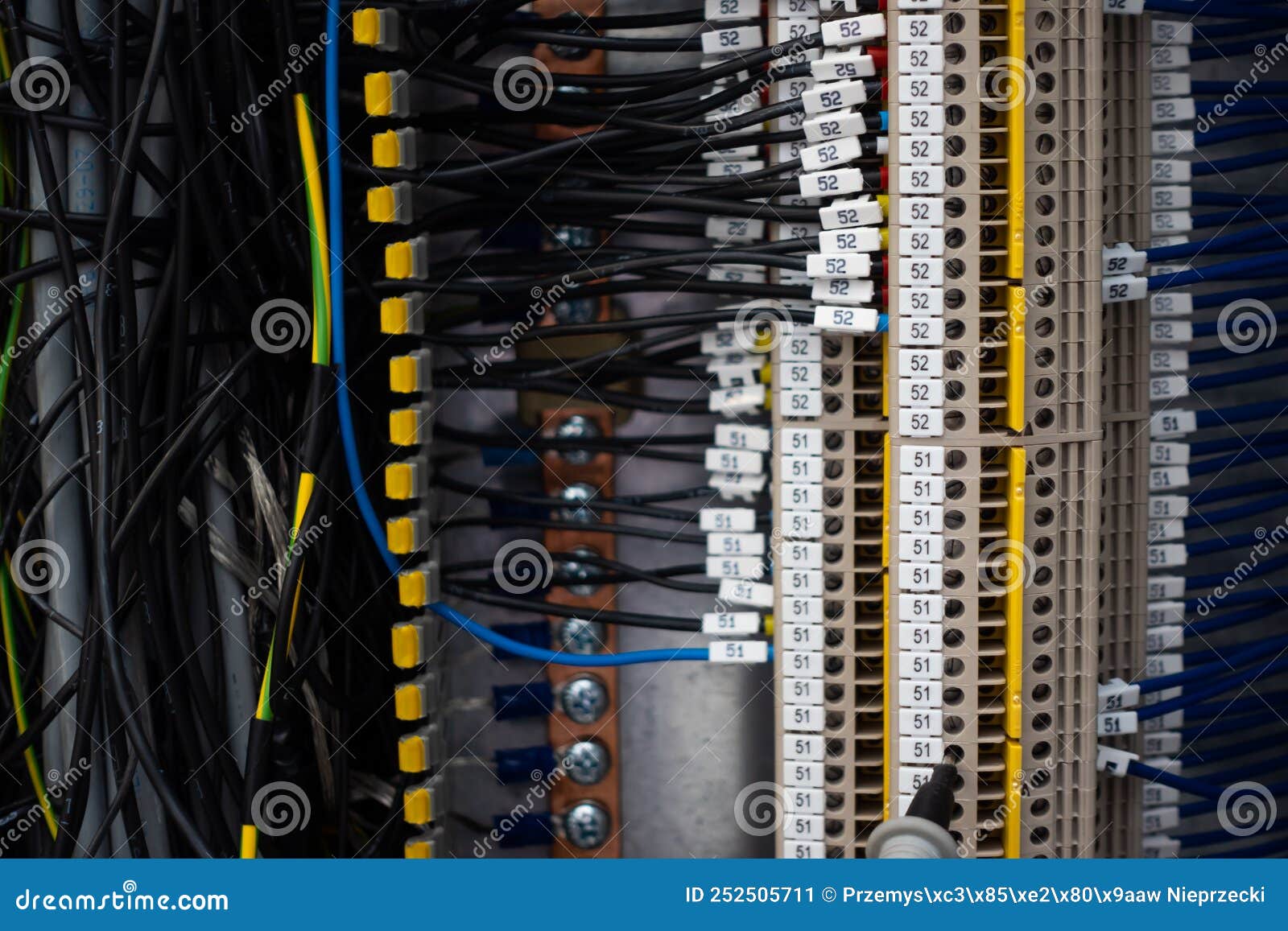 Electrical Wiring Harnesses Connected To Terminals in the Control