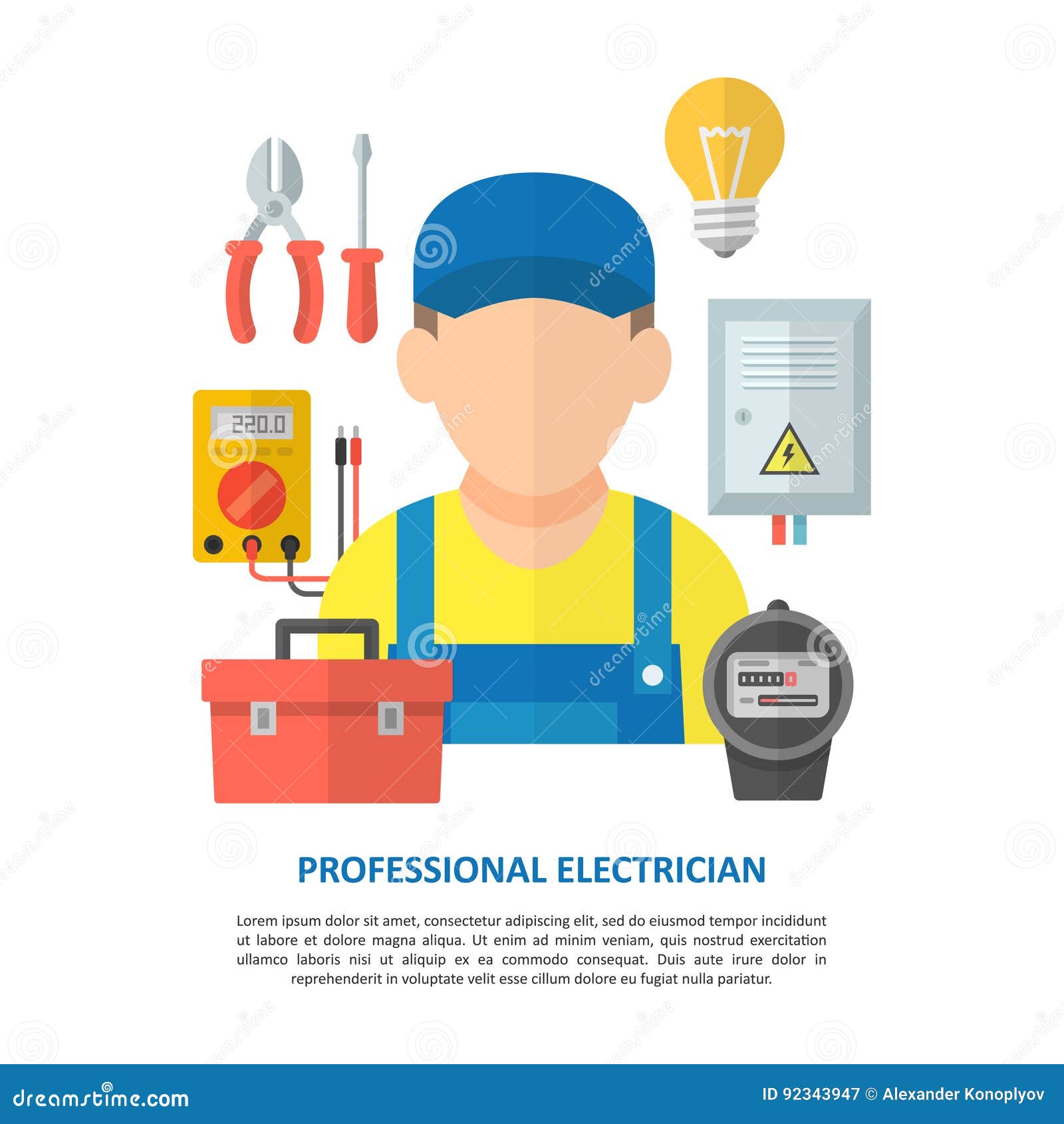 Electricians Banners Call A Professional Electrician Electrical Work  Electrician Repair Royalty Free SVG, Cliparts, Vectors, and Stock  Illustration. Image 55039297.