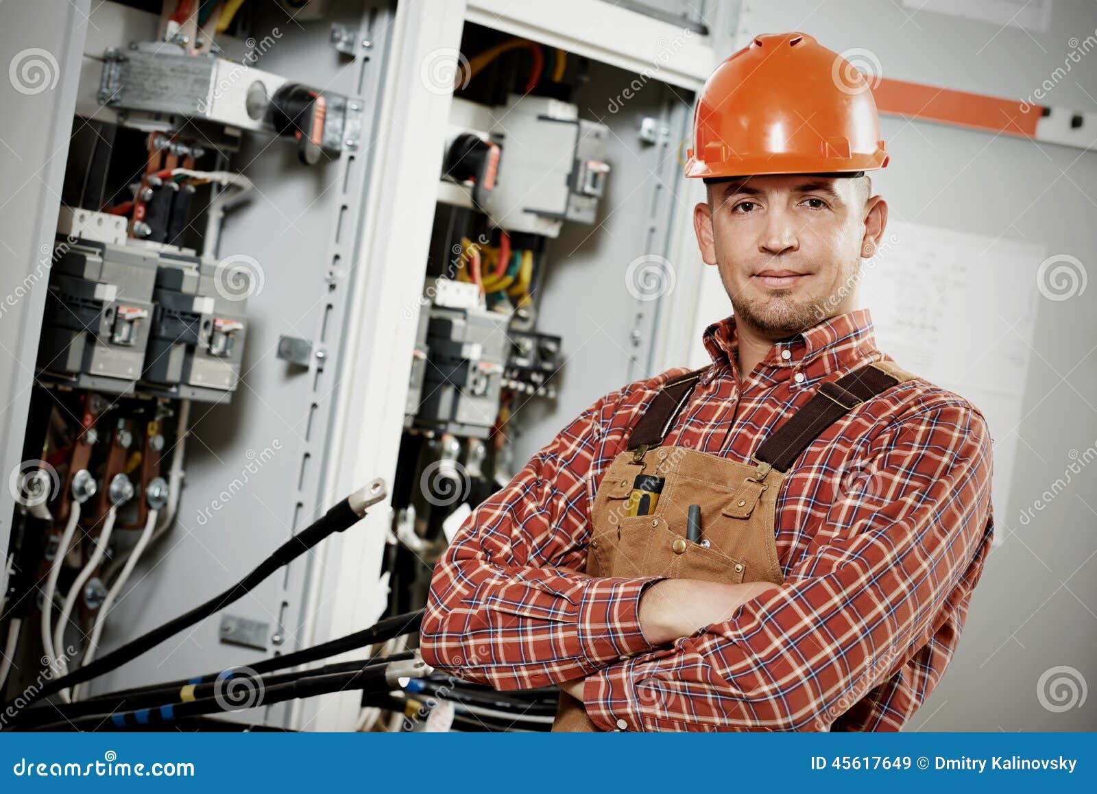 Electrician Engineer Worker Stock Image Image of building, power