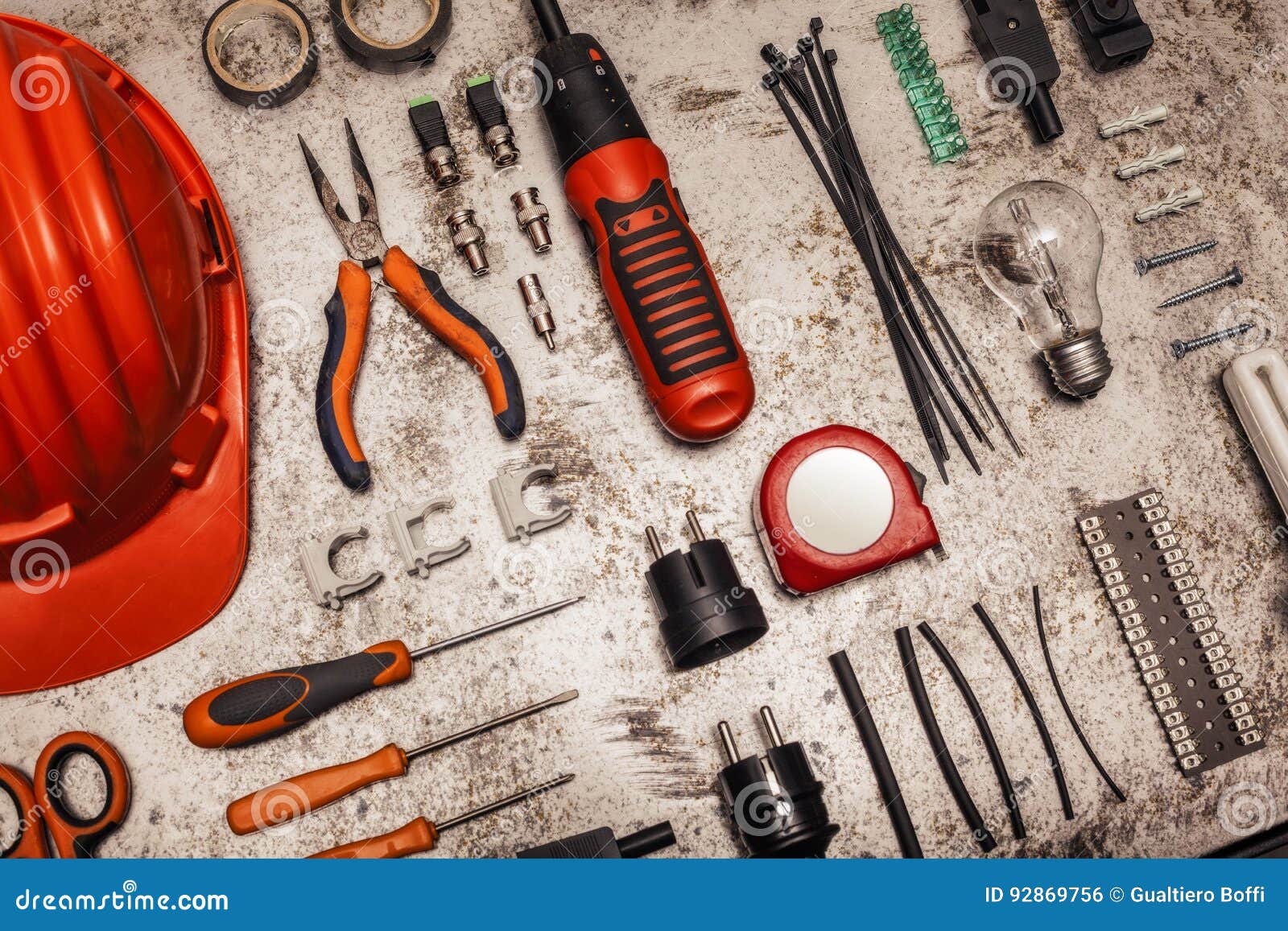 electrician tools background