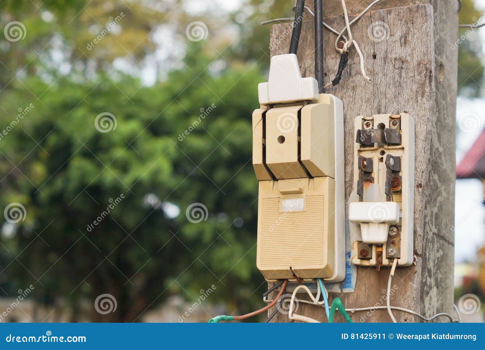 Electricity breaker box stock image. Image of breaker 81425911