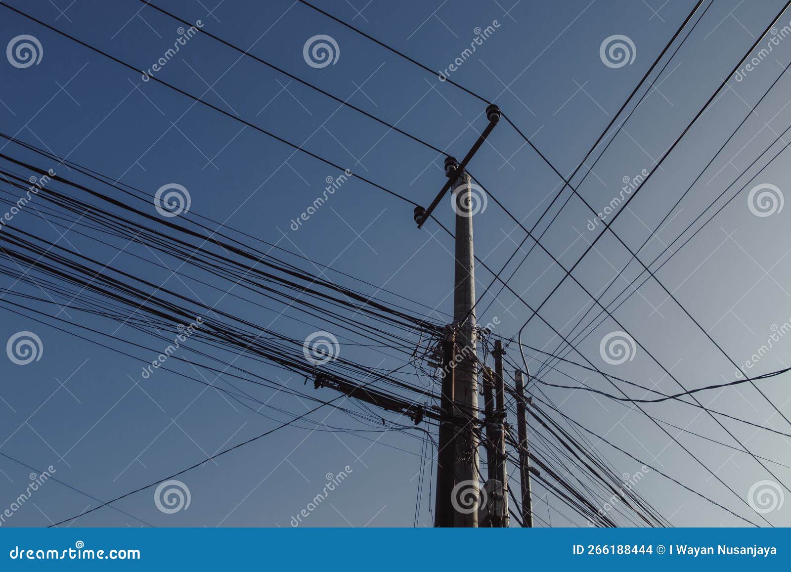 Electricity Lines at the Street Stock Photo Image of lines