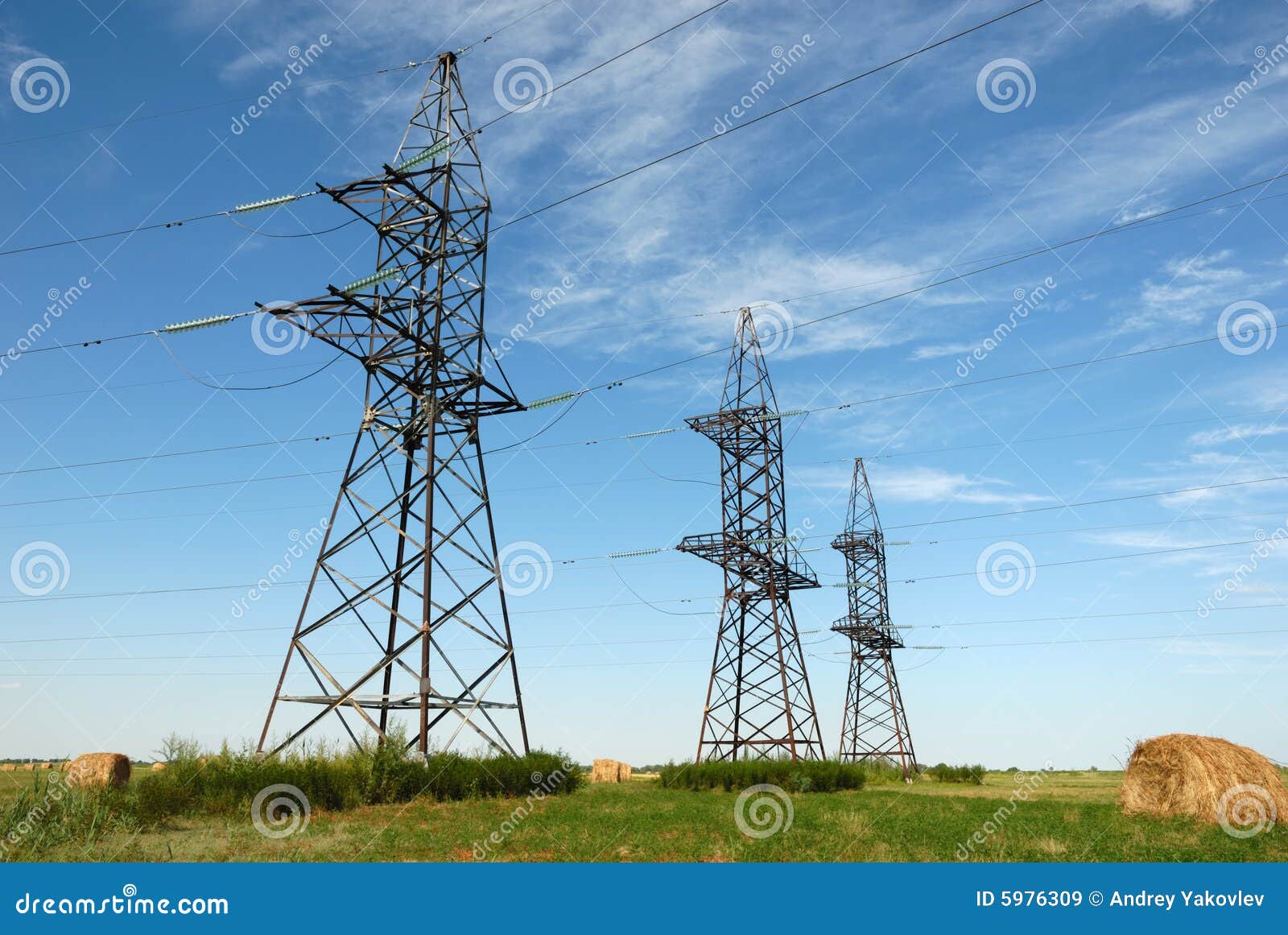 Electricity Pylon Constructions. Stock Image Image of supply, urban
