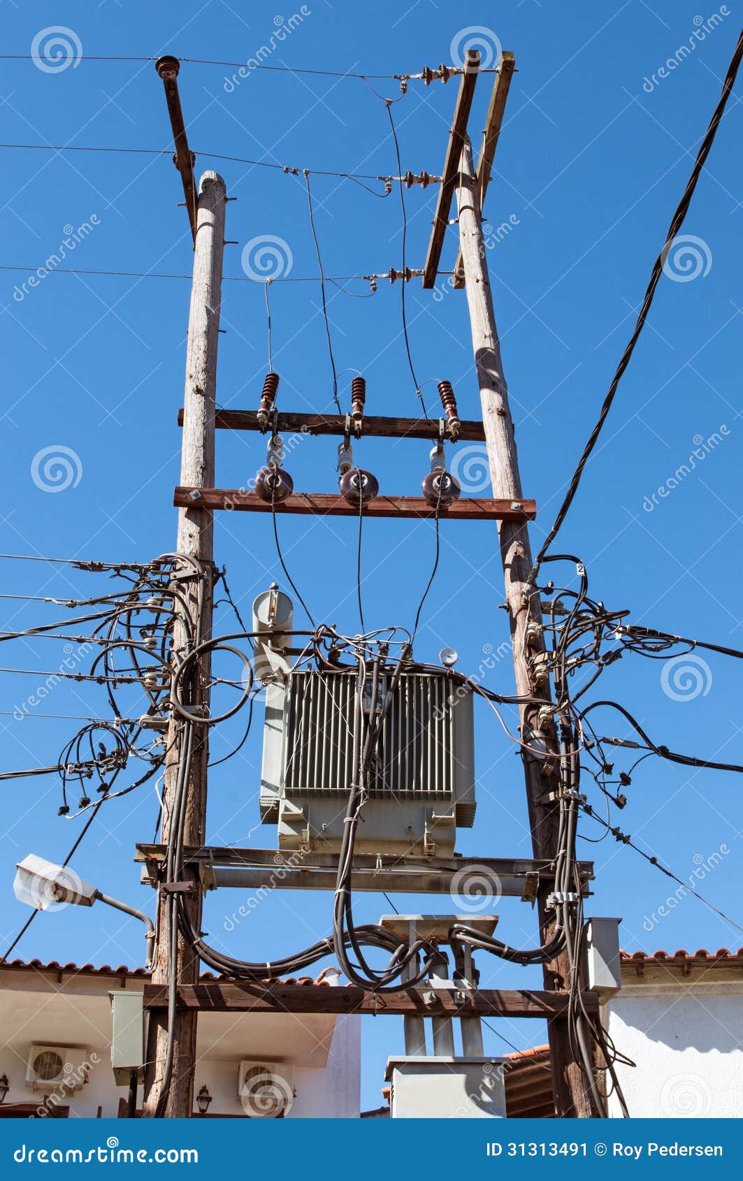 Electricity Pylon stock image. Image of blue, haphazard 31313491