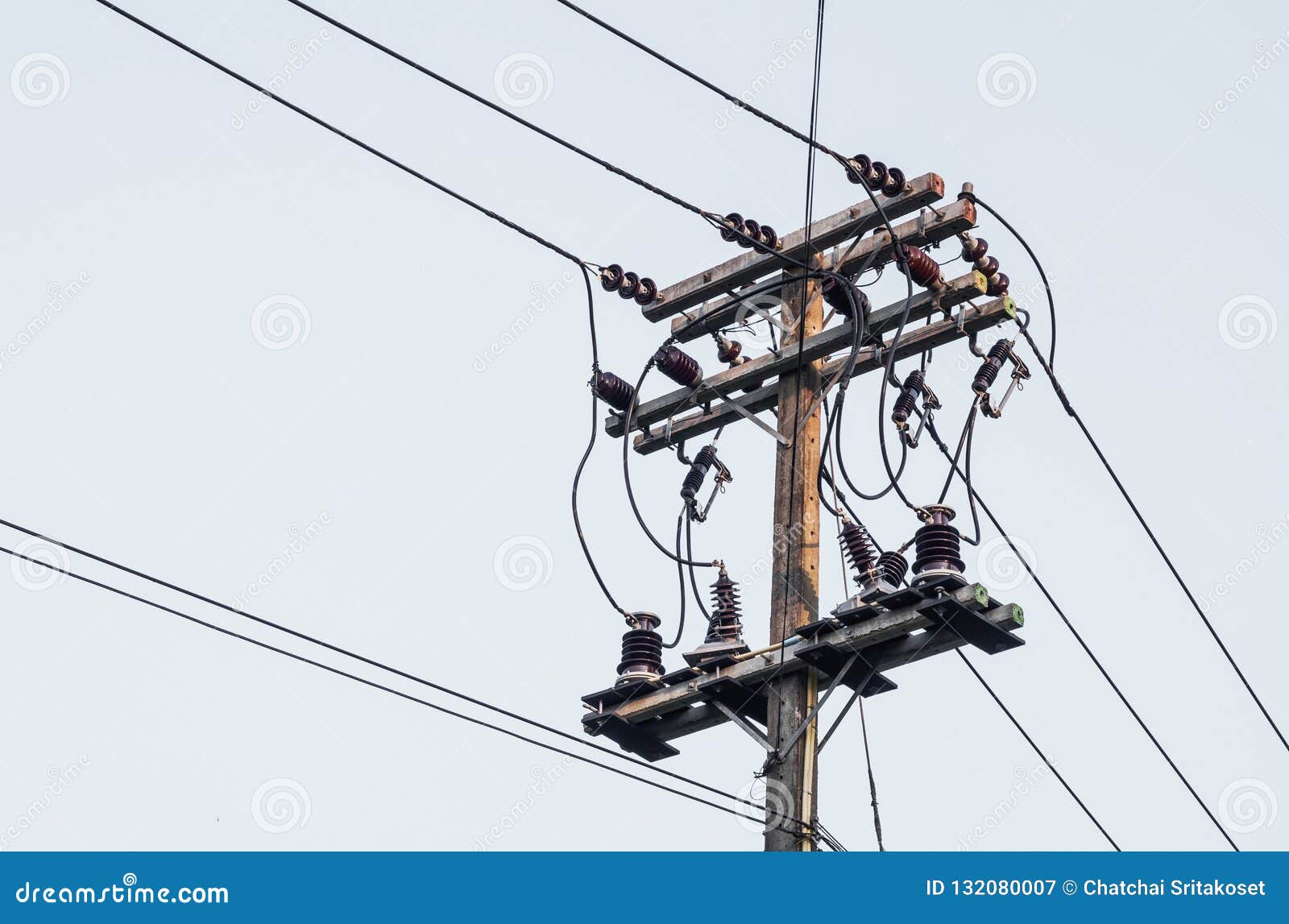Electricity Pylons Carry Power Lines and Cable Lines Stock Image Image of carry, electric