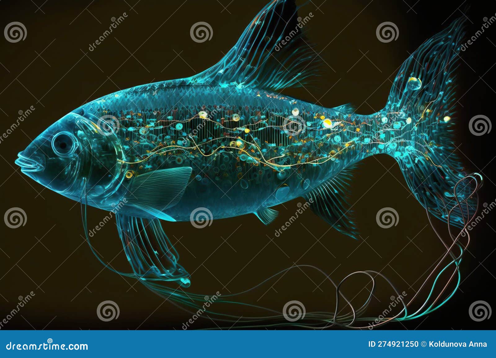 Electricity in the Shape of Fish, Created with Generative AI Technology