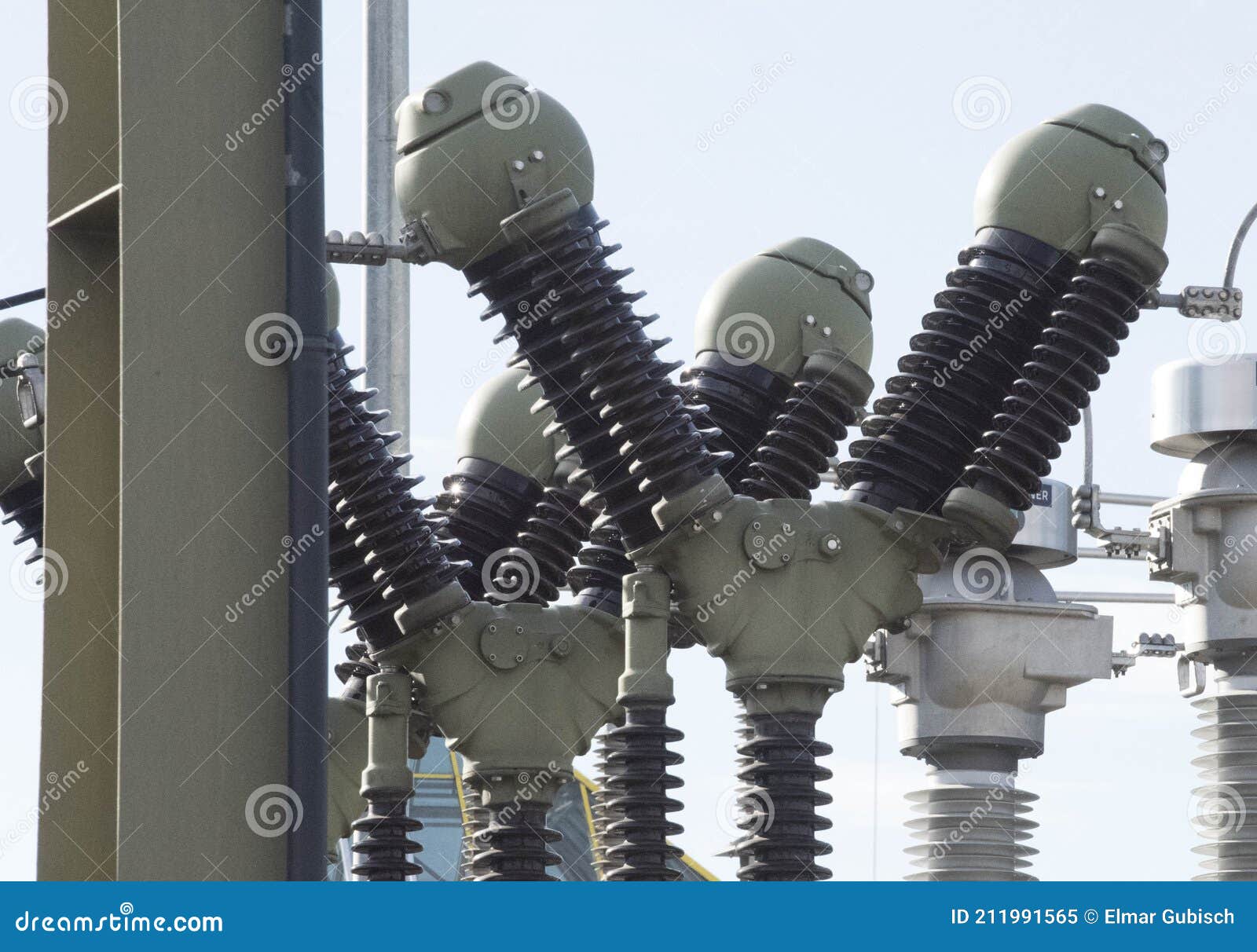 Electricity Transformer As Part of the Power Grid Stock Image Image