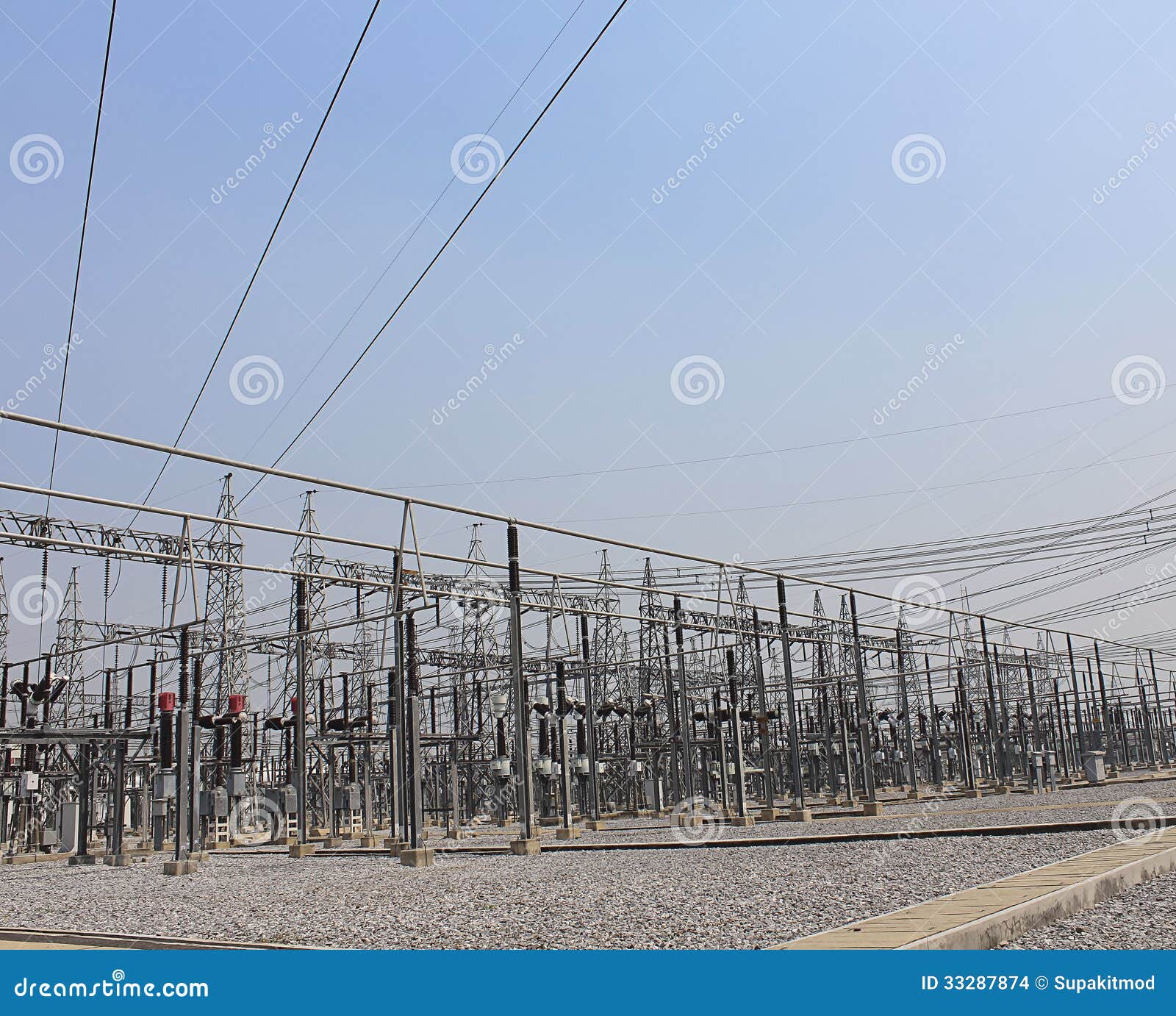 Electricity Transmission Yard Stock Photo Image of transmission, yard