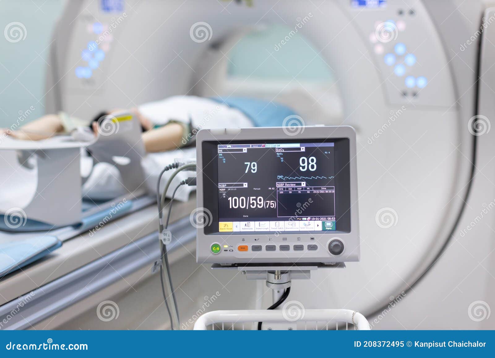 Electrocardiogram In Hospital CT Scan Room Heart Rate Monitor In electrocardiogram-in-hospital-ct-scan-room-heart-rate-monitor-in