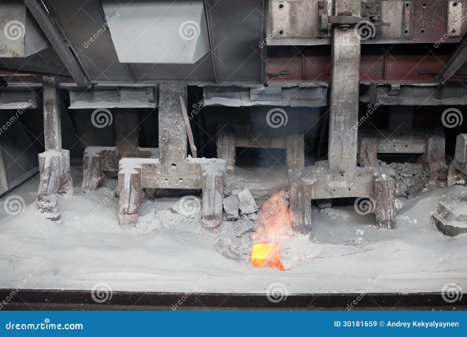 Electrochemical Bath for Aluminium Producing Stock Image Image of