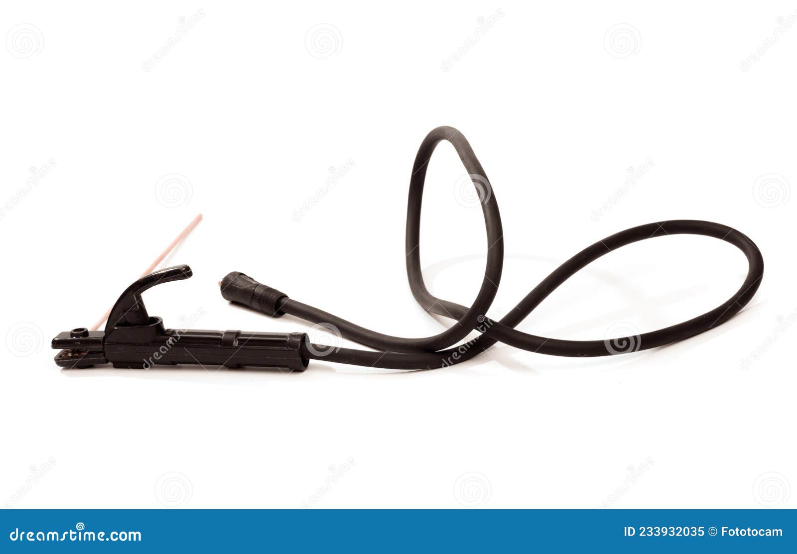 Electrode Holder Part of the Welding Machine Isolated on White Image